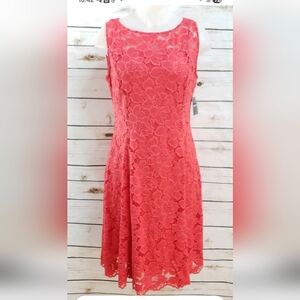 Liz Claiborne 18 Floral Crochet Lace Sheath Shift Dress